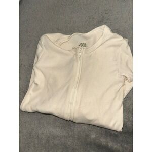 Glowing Sunflowers Bamboo Ribbed Sleeper Cream 6-12 Months Zippy Unisex